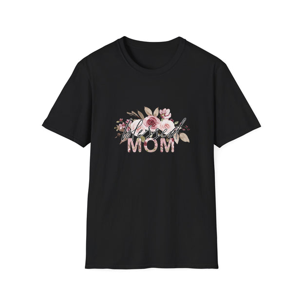 Mom Flowers Unisex Softstyle T-Shirt
