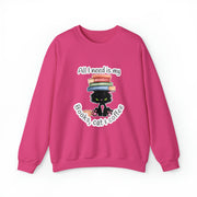 Books, Cat & Coffee Unisex Heavy Blend™ Crewneck Sweatshirt