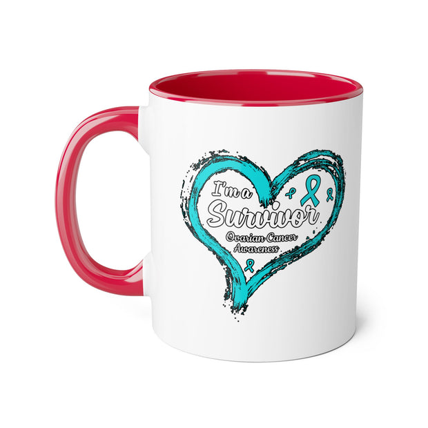 Ovarian Cancer Survivor Accent Mugs, 11oz