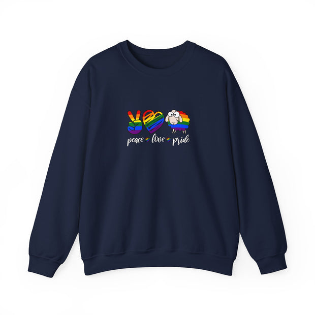Peace Love Pride Unisex Heavy Blend™ Crewneck Sweatshirt