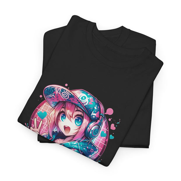 Graffiti Anime Girls Unisex Heavy Cotton Tee