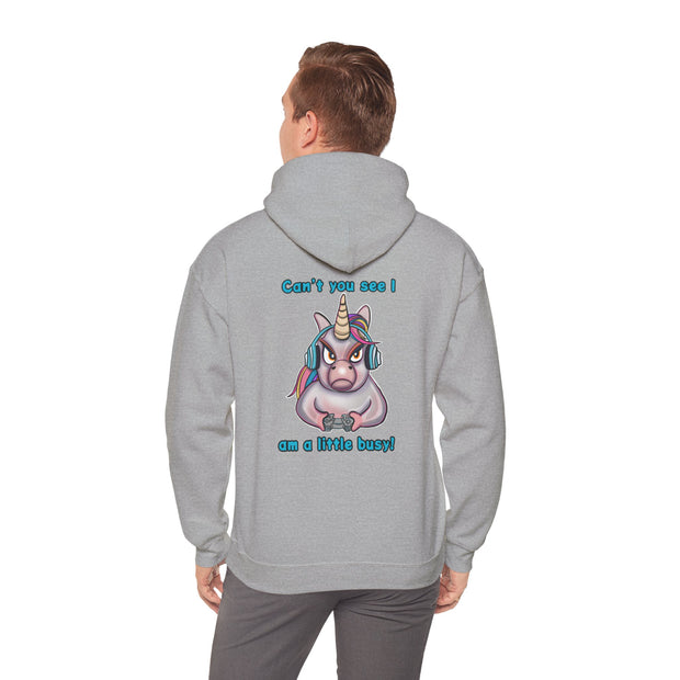Busy Gaming Unicorn Unisex Heavy Blend™ Hooded Sweatshirt