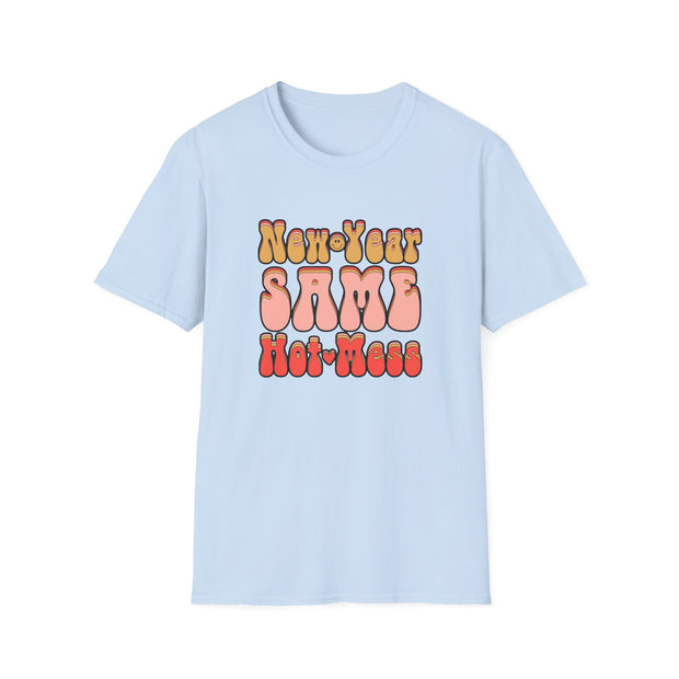 Same Hot Mess Unisex Softstyle T-Shirt