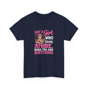 Anime, Boba, Sketching Unisex Heavy Cotton Tee