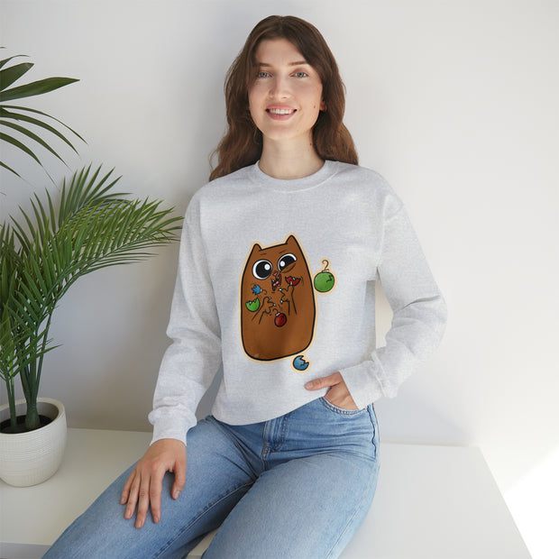 Christmas cat Unisex Heavy Blend™ Crewneck Sweatshirt