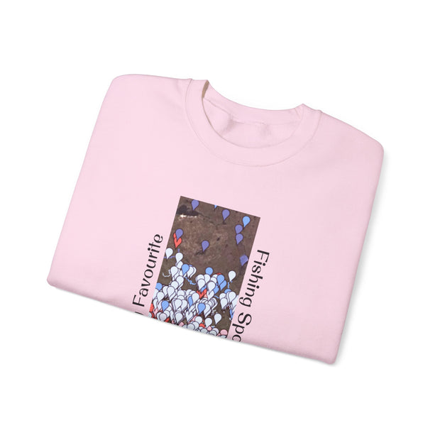 Saskatchewan Fishing Spots Unisex Heavy Blend™ Crewneck Sweatshirt