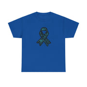 Ovarian Cancer Ribbon Unisex Heavy Cotton Tee