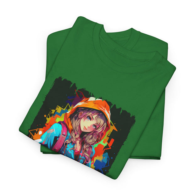 Graffiti Anime Girls Unisex Heavy Cotton Tee