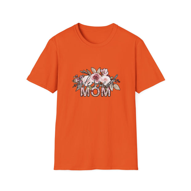 Mom Flowers Unisex Softstyle T-Shirt