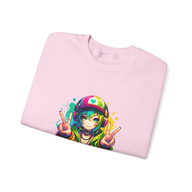 Graffiti Anime Girls Unisex Heavy Blend™ Crewneck Sweatshirt