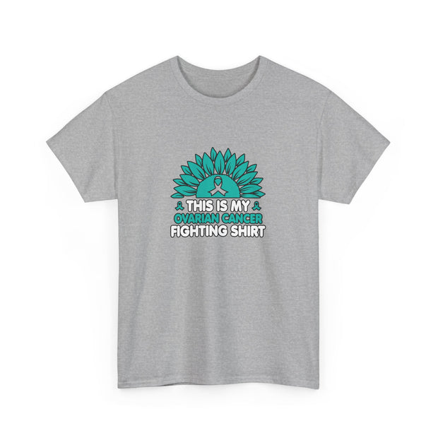 Ovarian cancer Unisex Heavy Cotton Tee