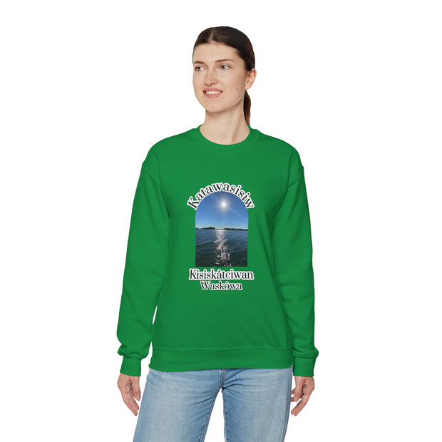 Cree Saskatchewan Skies Unisex Heavy Blend™ Crewneck Sweatshirt