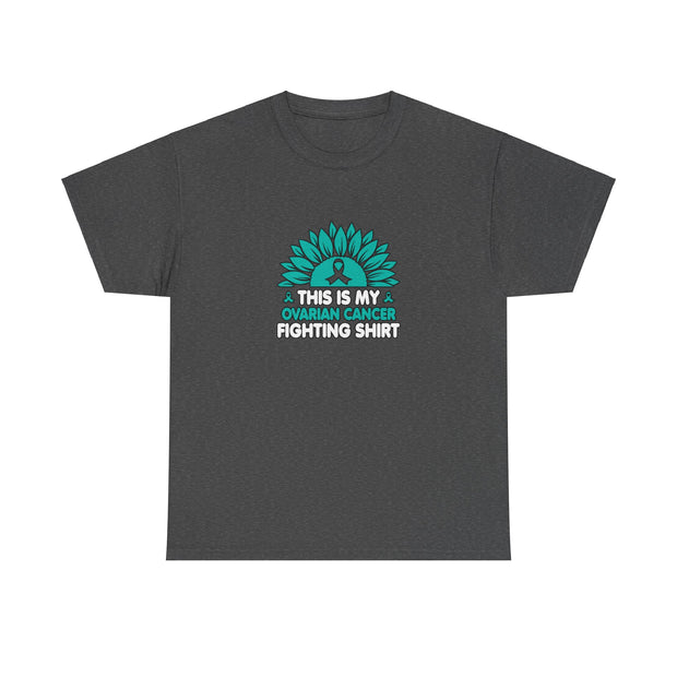 Ovarian cancer Unisex Heavy Cotton Tee