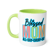 Blessed Mom Accent Mugs, 11oz