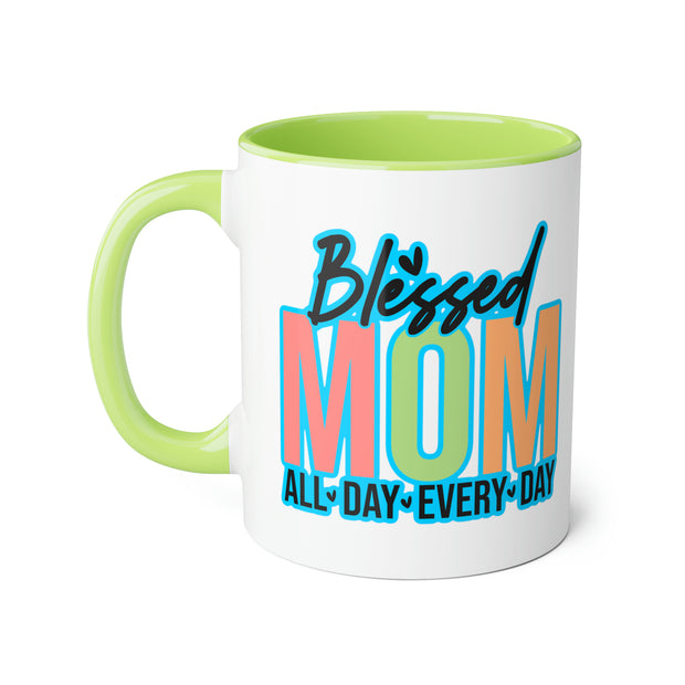 Blessed Mom Accent Mugs, 11oz