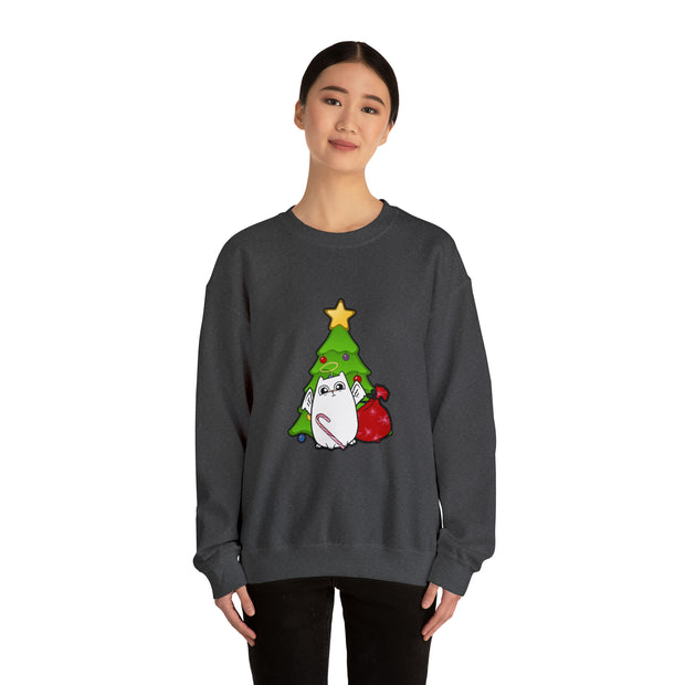 Christmas cat Unisex Heavy Blend™ Crewneck Sweatshirt