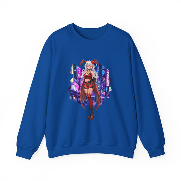 Anime Female Demon Unisex Heavy Blend™ Crewneck Sweatshirt