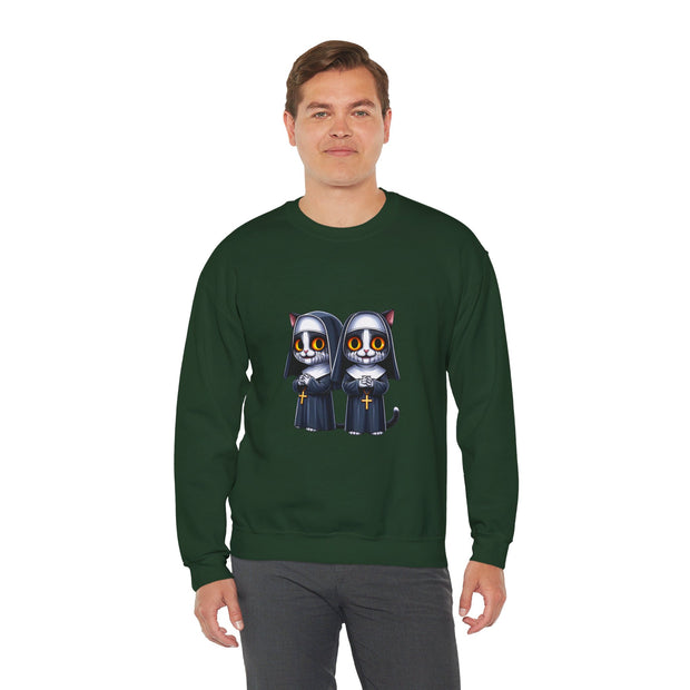 Horror Movie Cats Unisex Heavy Blend™ Crewneck Sweatshirt