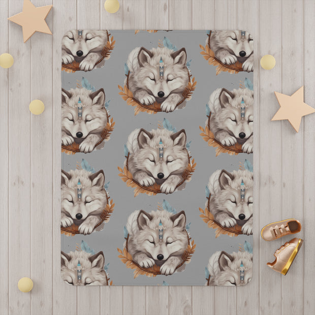 Baby wolf Toddler Blanket