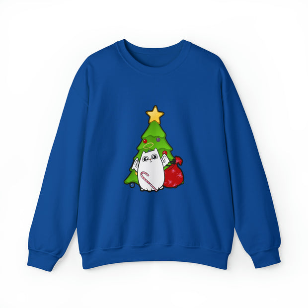 Christmas cat Unisex Heavy Blend™ Crewneck Sweatshirt