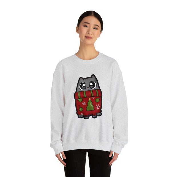 Christmas cat Unisex Heavy Blend™ Crewneck Sweatshirt