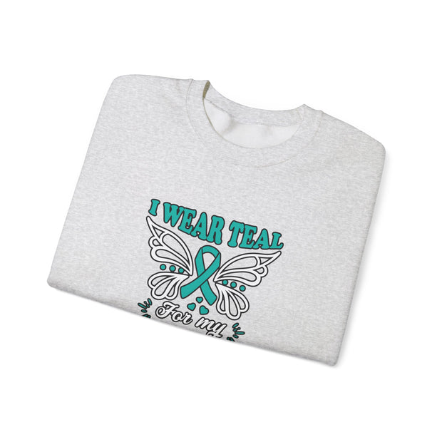 Teal for Mom Unisex Heavy Blend™ Crewneck Sweatshirt