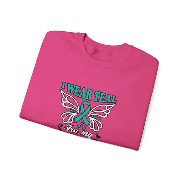Teal for Mom Unisex Heavy Blend™ Crewneck Sweatshirt