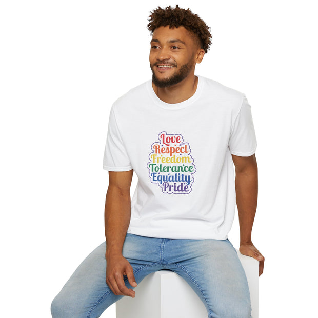 Love Respect Freedom Unisex Softstyle T-Shirt