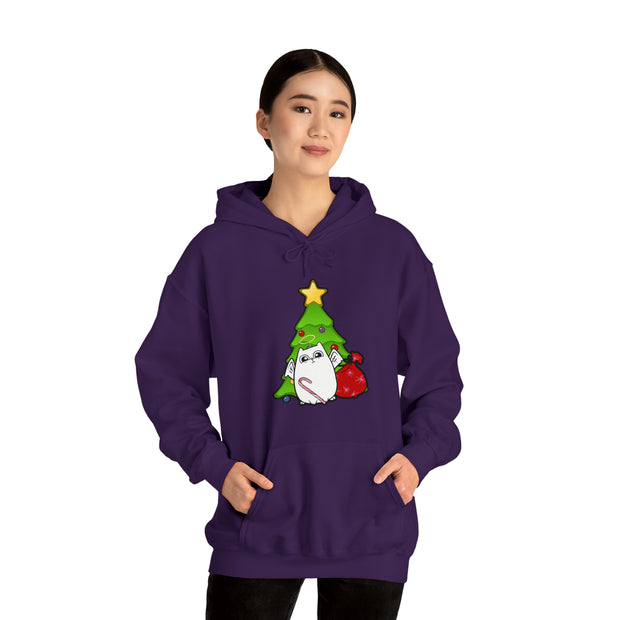 Christmas cat Unisex Heavy Blend™ Hooded Sweatshirt