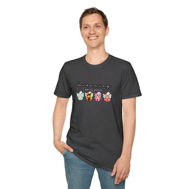Gardening with my Gnomies Unisex Softstyle T-Shirt
