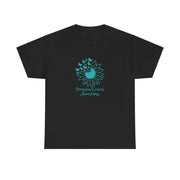 Ovarian Cancer Sunflower Unisex Heavy Cotton Tee