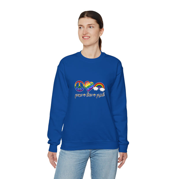 Peace Love Pride Unisex Heavy Blend™ Crewneck Sweatshirt