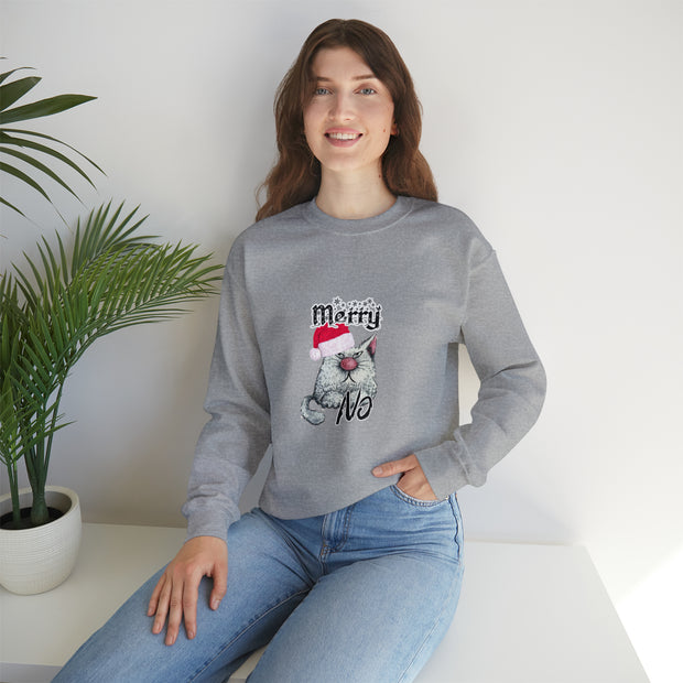 Christmas cat Unisex Heavy Blend™ Crewneck Sweatshirt