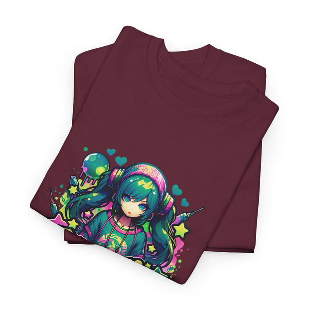 Graffiti Anime Girls Unisex Heavy Cotton Tee