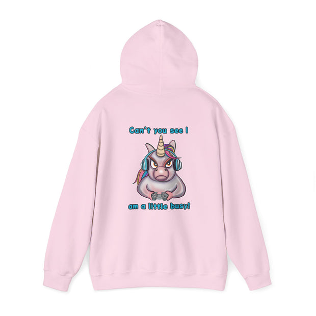 Busy Gaming Unicorn Unisex Heavy Blend™ Hooded Sweatshirt