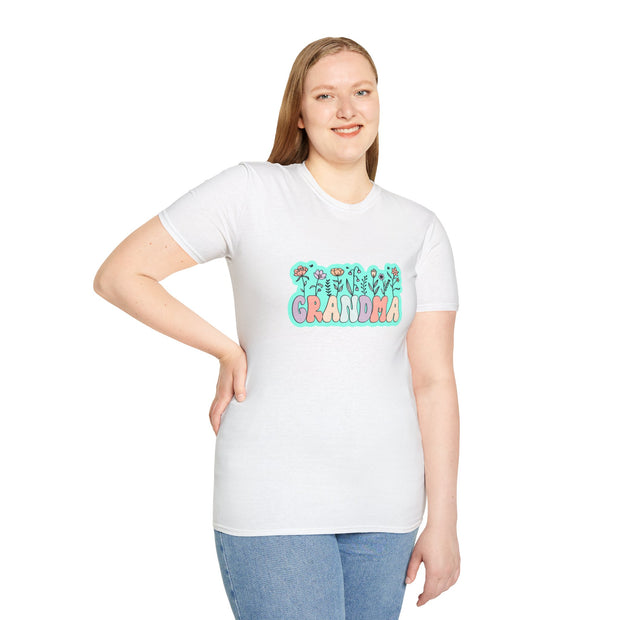 Grandma Flowers Unisex Softstyle T-Shirt