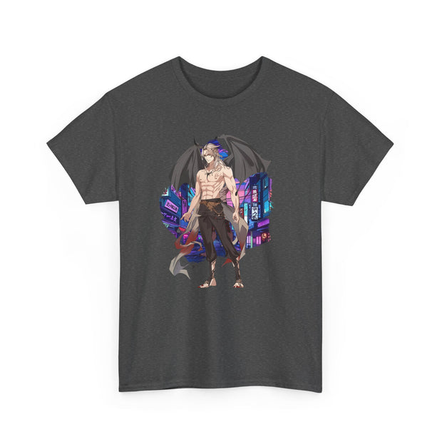 Anime Male Demon Unisex Heavy Cotton Tee