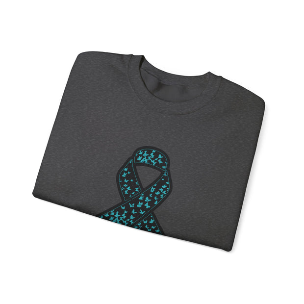 Ovarian Cancer Ribbon Unisex Heavy Blend™ Crewneck Sweatshirt