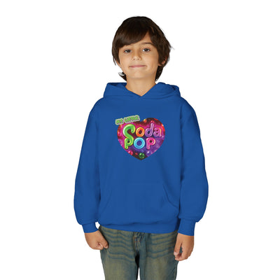 Youth Hooded Sweatshirt with Soda Pop Design, Fun Sweatshirt for Kids, Perfect Gift for Birthdays, Cozy Hooded Top, Great for Casual Wear