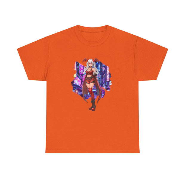 Anime Female Demon Unisex Heavy Cotton Tee