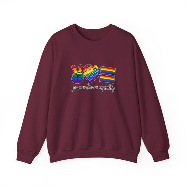 Peace Love Equality Unisex Heavy Blend™ Crewneck Sweatshirt