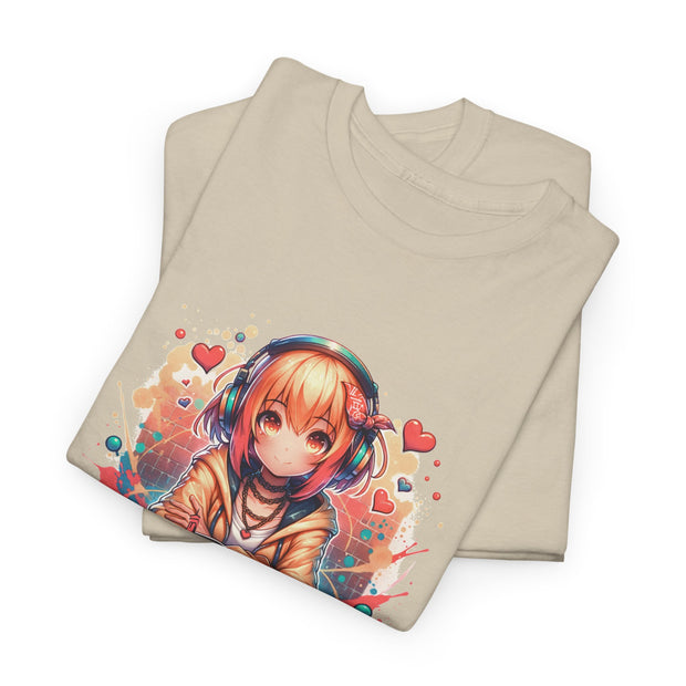 Graffiti Anime Girl Unisex Heavy Cotton Tee