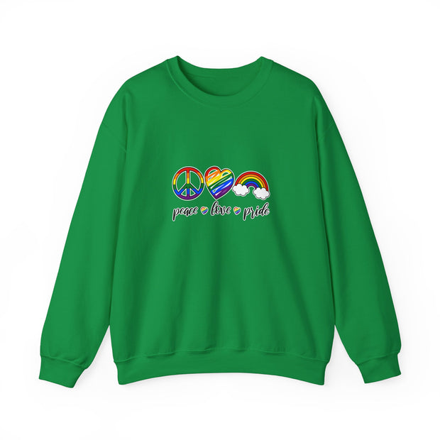 Peace Love Pride Unisex Heavy Blend™ Crewneck Sweatshirt