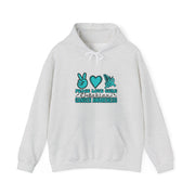 Peace Love Cure Unisex Heavy Blend™ Hooded Sweatshirt