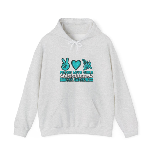 Peace Love Cure Unisex Heavy Blend™ Hooded Sweatshirt