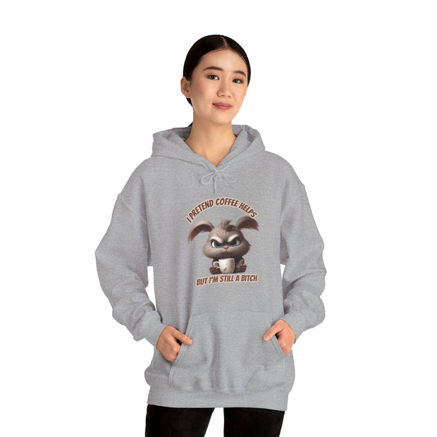 I Pretend that Coffee Helps Unisex Heavy Blend™ Hooded Sweatshirt