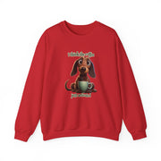 Funny Coffee Dog Unisex Heavy Blend™ Crewneck Sweatshirt