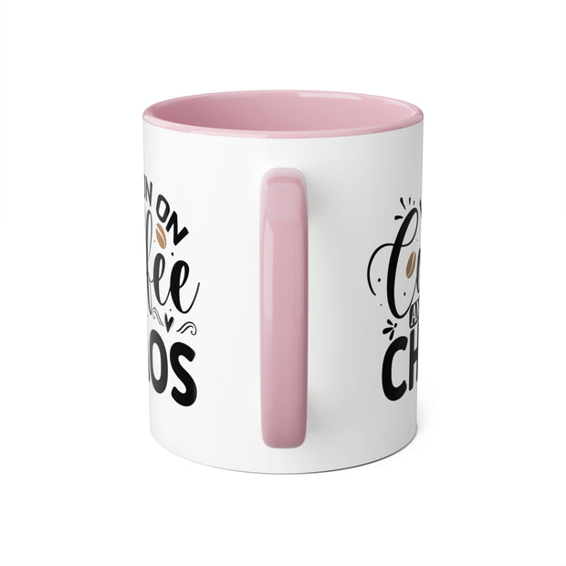 Coffee and Chaos Accent Mugs, 11oz