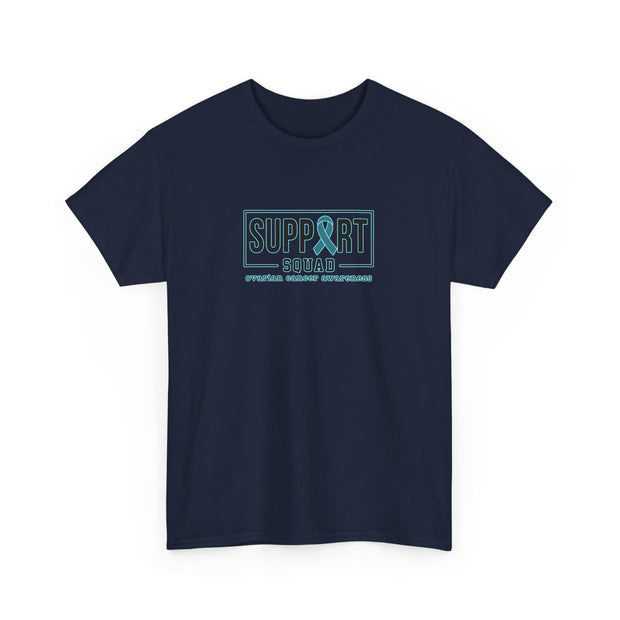 Ovarian Cancer Support Squad Unisex Heavy Cotton Tee