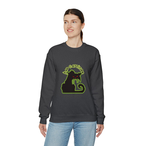 Bad Cattitude Unisex Heavy Blend™ Crewneck Sweatshirt